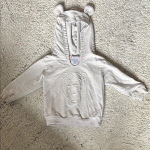 Disney Baby Grey Pooh Bear Hoodie 24m